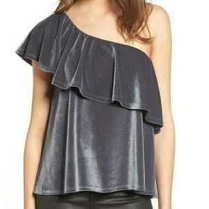 Ten Sixty Sherman Women's Velvet One-shoulder Top